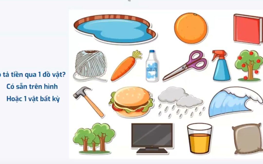 Slide "Mô tả về tiền qua một đồ vật"