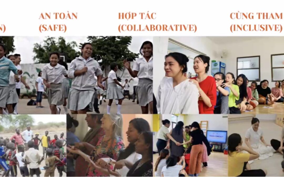 Slide từ xưởng thực hành Sân chơi Hòa ái của Thắm Trần